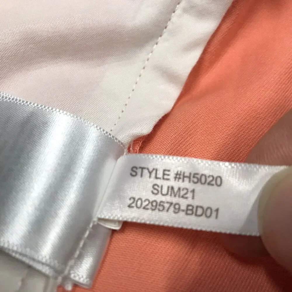 J CREW Flex Chino Shorts Men 34 Salmon Pink Flat Front Stretch Preppy Golf